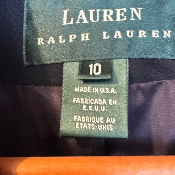 VTG Lauren Ralph Lauren Navy Blazer with Gold Accents - Picture 3 of 5